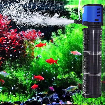 COOSPIDER Pond Filter for 100-300 Gallon, 660 GPH Powerful Filtration Pond Pump, Submersible Canister Filters for Fish Turtle Tank, Cold Plunge, Clear Wavemaker Oxygen Supply, Dry Burning Protection