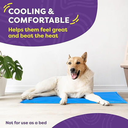 Hertzko Dog Mat & Chew Toy Set – Gel Pad with Innovative Gel Technology – Portable, Non-Toxic Pet Mat for Small to Medium Dogs & Cats up to 55 lbs – Ideal for Hot Days, Indoor & Outdoor Use