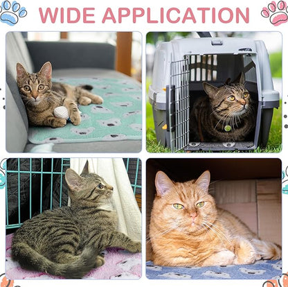 Reginary 4 Pcs Waterproof Guinea Pig Blankets Washable Small Animal Fleece Bedding Guinea Pig Cage Liners Reusable Training Pads Pet Pee Pad Sleep Mat for Hamster(Bear Pattern,24 x 16 Inch)