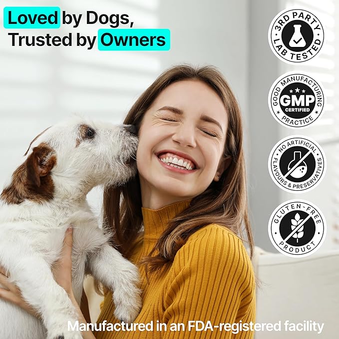 Hip and Joint Supplement for Dogs – Glucosamine for Dogs, Dog Joint Supplement, Mobility, Flexibility & Comfort, Chews with Glucosamine Chondroitin Msm & Omega3, 2 Pack,340 Chews,Made in USA