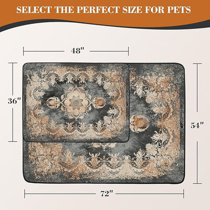 Washable Pee Pads for Dogs, Reusable Dog Training Pads. 54''x72'' Super Absorbent Dog Rugs, Non-Slip and Leakproof Washable Pee Mat for Dogs, Large Whelping Pads for Crates and Floors
