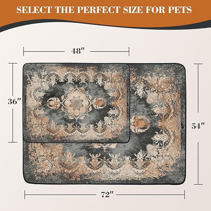 Washable Pee Pads for Dogs, Reusable Puppy Training Pads 2 Pack. 36''x48'' Non-Slip and Leakproof Washable Pee Mat, Super Absorbent Dog Rugs, Whelping Pads for Crates and Floors