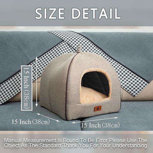 WINDRACING Cat Bed for Indoor Cats - Cat Cave Beds Cat House Cat Tent with Removable Washable Cushioned Pillow, Soft Kitten beds,Cat Beds & Furniture, for Small and Medium Pet Bed