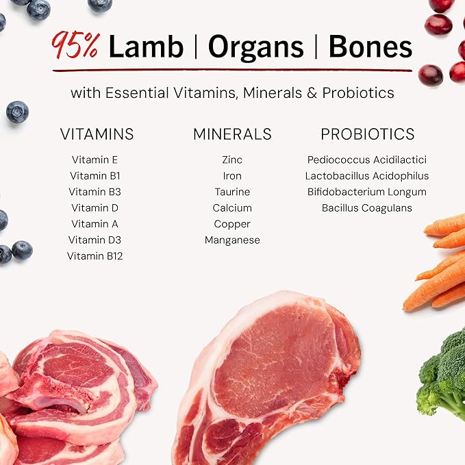 Stella & Chewy's Freeze-Dried Raw Lamb Meal Mixers- Dog Food Topper and Mixer - Made with 95% Grass-Fed Lamb, Organs & Bone - Perfect for Picky Eaters - Grain-Free - 3.5 oz