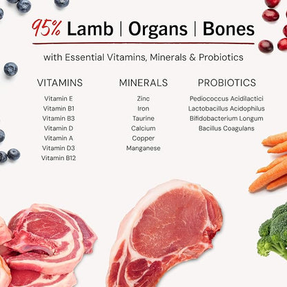 Stella & Chewy's Freeze-Dried Raw Lamb Meal Mixers- Dog Food Topper and Mixer - Made with 95% Grass-Fed Lamb, Organs & Bone - Perfect for Picky Eaters - Grain-Free - 3.5 oz