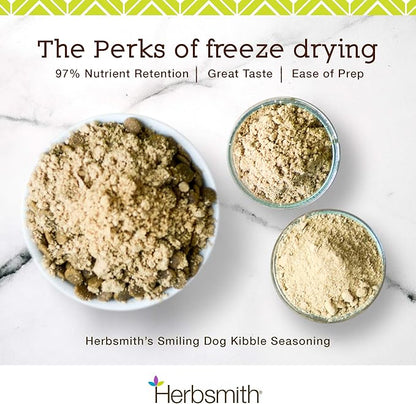 Herbsmith Kibble Seasoning – Freeze Dried Turkey – Dog Food Topper for Picky Eaters -4.9 oz