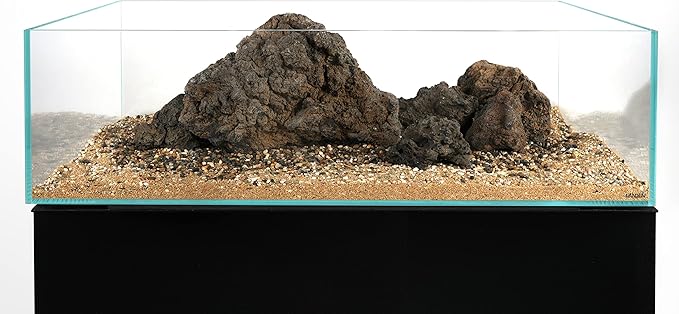 LANDEN Mekong Aquarium Brown-Black Sand 7lbs(2L), Aquarium Substrate Gravel, Pea Gravel for Landscaping, Granite Sand, Coarse Sand for Plants, Aquatic Substrate Sand 2-5mm