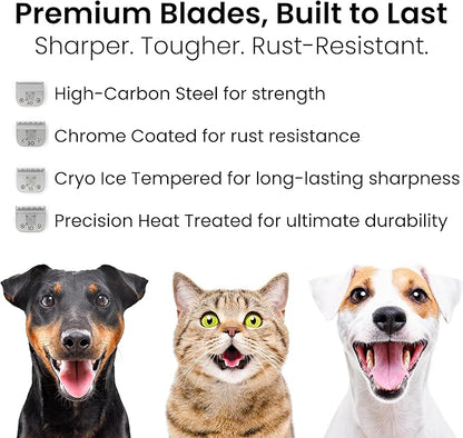 Fresh 40 Dog Grooming Blade, 1/100" (0.25 mm) Cut, Fits Andis, Oster, Wahl A5 Detachable Clippers, High-Carbon Steel with Chrome Coating, Ultra-Close Blade for Surgical Preps or Detail Work