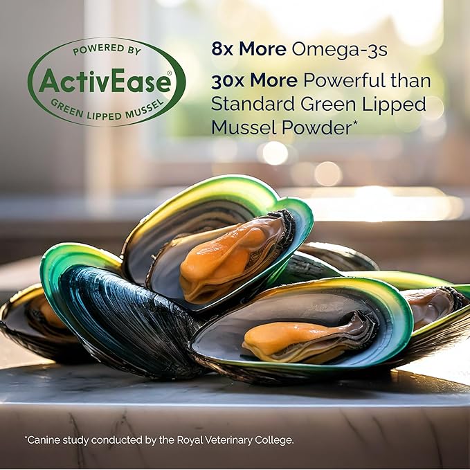 Yumove Hip & Joint Supplement for Dogs with Glucosamine, Hyaluronic Acid, Green Lipped Mussel & Omega 3 Joint Supplement - Regular or Advanced Strength (90 Count, Advanced Vet Strength Soft Chews)