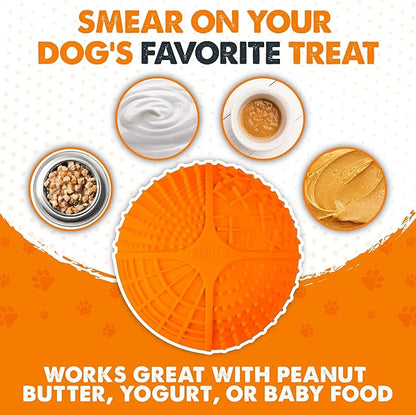 Mighty Paw Dog Slow Feeder Bowl - Interactive BPA-Free Silicone Lick Bowl for Dogs - Easy to Clean, Keeps Pets Entertained, Provides Mental Enrichment