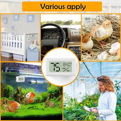 Bearded Dragon Accessories, 2 PCS Rectangle Reptile Thermometer and Humidity Gauge, Reptile Tank Accessories for Jumping Spider, Leopard Gecko, Hermit Crab, Gecko, Ball Python, Lizard