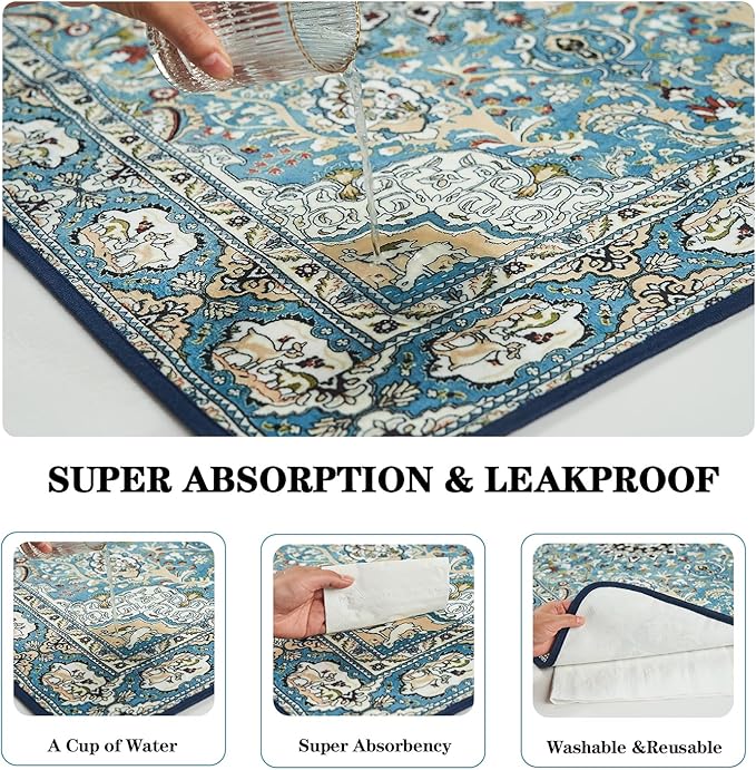 Qeils Washable Pee Pads for Dogs, 2 Pack Reusable 48"x48" Super Absorbent Leakproof Dog Training Pads, Non-Slip Potty Pads for Crate, Floor, Kennel, Whelping Litter Mat Puppy Supplies