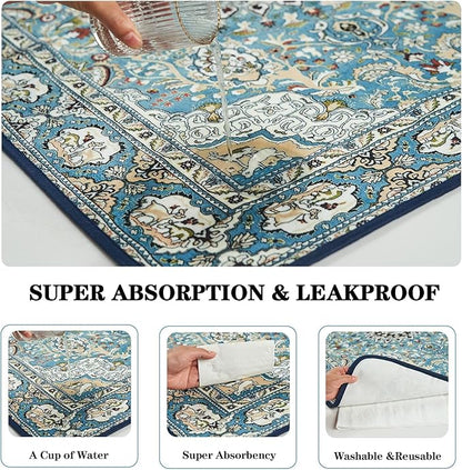 Qeils Washable Pee Pads for Dogs, 2 Pack Reusable 48"x48" Super Absorbent Leakproof Dog Training Pads, Non-Slip Potty Pads for Crate, Floor, Kennel, Whelping Litter Mat Puppy Supplies