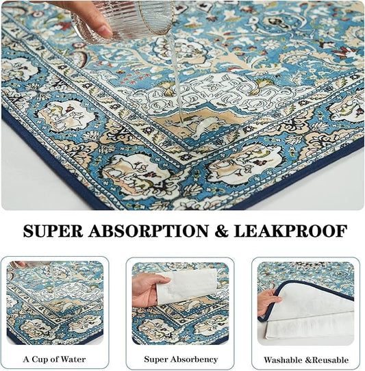 Qeils Washable Pee Pads for Dogs, 2 Pack Reusable 48"x48" Super Absorbent Leakproof Dog Training Pads, Non-Slip Potty Pads for Crate, Floor, Kennel, Whelping Litter Mat Puppy Supplies