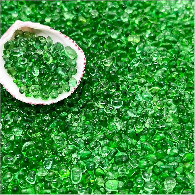 BXI 2.2 Lbs Small Aquarium Substrate Gravel Sand, Polished Smooth Fish Tank Gravel, Colorfast Uncoated Vibrant Blue Sea Glass, Decorative Stones for Vase Fillers, Fairy Garden, Potted Plants