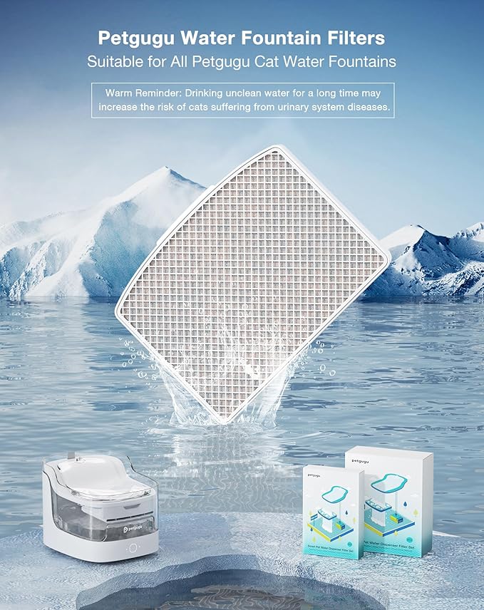 1 Pack Replacement Filters of Cat Water Fountain for PF1/PF1L, Automatic Pet Fountain Filter Set Special (1 Pcs)