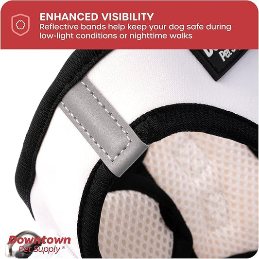 Downtown Pet Supply Step in Dog Harness for Small Dogs No Pull, Large, Doodle - Adjustable Harness with Padded Mesh Fabric and Reflective Trim - Buckle Strap Harness for Dogs