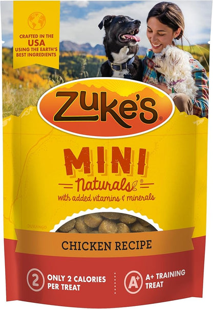 Zuke's Mini Naturals Dog Training Treats for Dogs, Pet Treats made with Real Chicken - 10 oz. Pouch