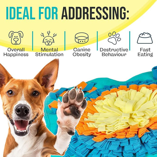 30" Snuffle Mat For Dogs, Dog Sniff Mat for Mental Stimulation and Enrichment, Slow Feeder Interactive Dog Toys to Encourage Natural Foraging, Adjustable Snuffle Mat for Dogs Large Breed