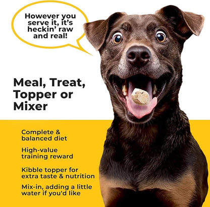 Chonky Chicken - Dog Treats Freeze Dried Chicken, Complete Meal & Topper, Real Cuts for Training - High Protein (21g Per Cup) Best Dog Stocking Stuffers, Made in The USA, 20oz Bag