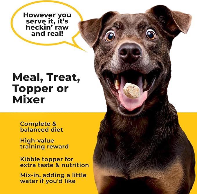 Chonky Chicken - Dog Treats Freeze Dried Chicken, Complete Meal & Topper, Real Cuts for Training - High Protein (21g Per Cup) Best Dog Stocking Stuffers, Made in The USA, 8oz Bag