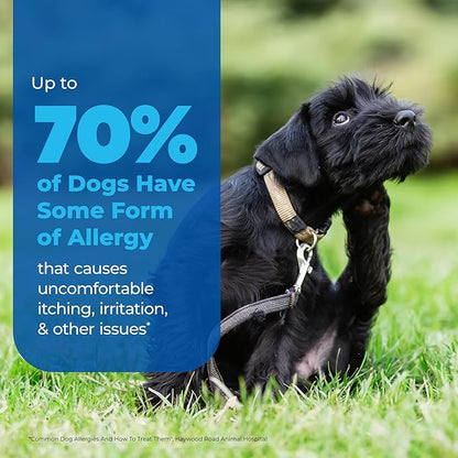 Vetnique Dermabliss 3-in-1 Medicated Dog Wipes - Relief for Itchy Skin, Allergies & Odor Control, Gentle No-Sting Formula, Antihistamine & Hydrocortisone Paw Wipes for Dogs & Cats 50 Count