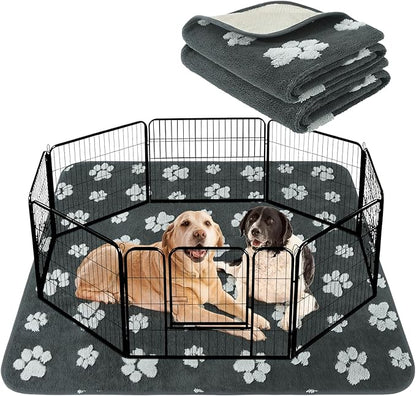 KOOLTAIL Large Washable Pee Pads for Dogs, 72x72in Super Absorbent & Ultra Soft Warm Plush Puppy Potty Training Pads, Quick Dry & Leakproof Reusable Pet Mats Whelping Pad for Floor,Crate,Couch