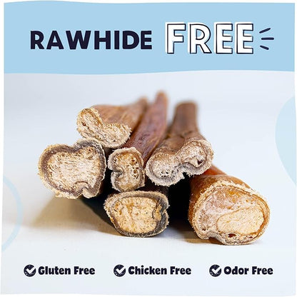 Pawstruck All-Natural 7" Bully Sticks for Dogs - Long Lasting, Rawhide-Free, Low Odor & Grain-Free Dental Chew Treat - Healthy Single Ingredient, 100% Real Beef - 1 lb Bag