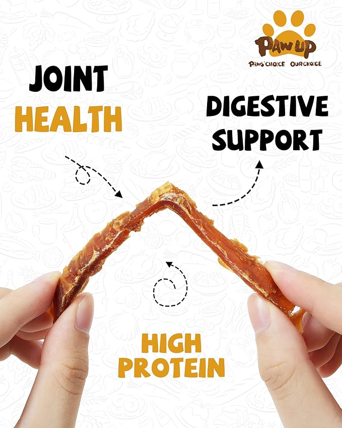 PAWUP Chicken Jerky Strips Dog Treats, Low Fat High Protein, Natural Chicken Dog Jerky, Training Treats for Small & Medium Dogs, 12.5 oz