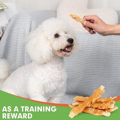 MON2SUN Rawhide Free Dog Treats, 4 Inch Chicken Wrapped Cod Fillet Dog Snacks for Small Dogs, Soft and Training Treats, 20oz (56 Count-Pack of 1)