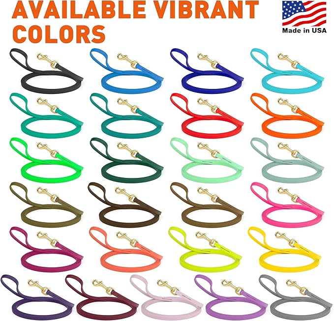 Viper Biothane Working Tracking Lead Leash Long Line for Dogs, Black 1/2" x 15ft
