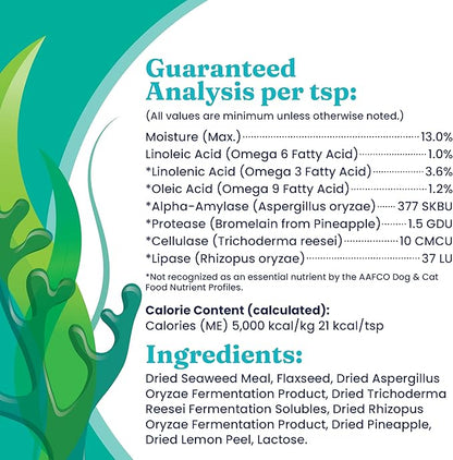 Solid Gold Cat & Dog Multivitamin Powder - Kelp Powder, Omega 3 & Vitamins for Dental, Digestive, Immune, Skin & Coat Health - Multi Vitamin for Dogs & Cats - Cat & Dog Food Additive Supplement - 5lb