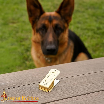 Lord of Battles U.S. D-Day Paratrooper Brass Cricket Clicker – Historical Reenactment Signal Device – Military Replica with Authentic Click Sound (2)