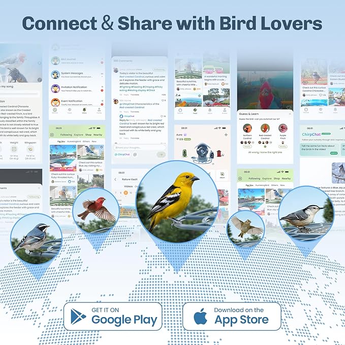 HIXX Smart Bird Feeder with Camera Solar Powered, 2.5K HD Vertical/Horizontal View, Lifetime Free AI Bird Identify, Detachable 1.8L Seed Bin for Easy Cleaning, Wireless Outdoor, Gift for Birding Lover