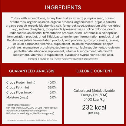 Stella & Chewy's Freeze-Dried Raw Tantalizing Turkey Meal Mixers- Dog Food Topper and Mixer - Made with 95% Cage-Free Turkey, Organs & Bone - Perfect for Picky Eaters - Grain-Free - 18 oz