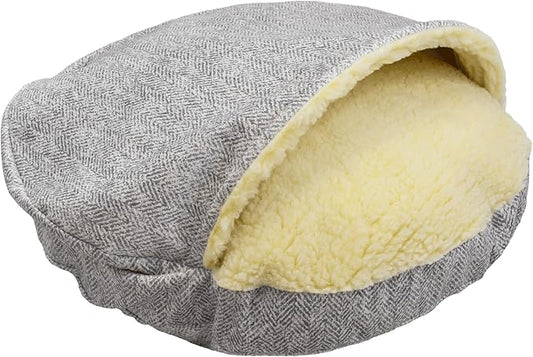 Snoozer Luxury Microsuede Cozy Cave Pet Bed, Show Dog Collection, Large, Palmer Dove