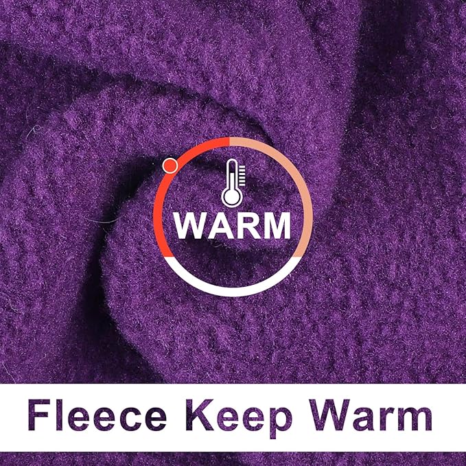 XXS Warm Purple Dog Fleece Vest with Leash Hole - Small Dog Pullover Jacket for Girls, Boys & Dogs