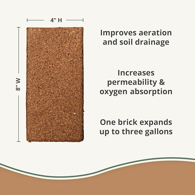 Coco Bliss 650gm Bricks (5-Pack) + Perlite Bliss (8 Qts) - Coco Coir Bricks & Organic Perlite for Plants - Coco Coir Perlite Mix - Organic Coco Coir for Plants - Coconut Coir Bulk Potting Soil Mix