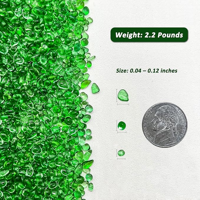 BXI 2.2 Lbs Small Aquarium Substrate Gravel Sand, Polished Smooth Fish Tank Gravel, Colorfast Uncoated Vibrant Blue Sea Glass, Decorative Stones for Vase Fillers, Fairy Garden, Potted Plants