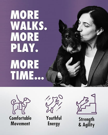 Health Direct – RenuVite 4 Dogs | Hip & Joint Supplement for Senior Dogs | Supports Mobility & Energy | Anivestin, Collagen, Aronia Berry, DHEA | 20-120 Servings, 60 Capsules