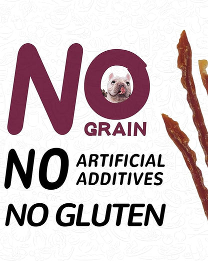 PAWUP Duck Jerky Strips Dog Treats, Training Treats for Dogs w/Taurine, Low Fat, Natural Duck Jerky Cuts for Small Dog, 12.5 oz