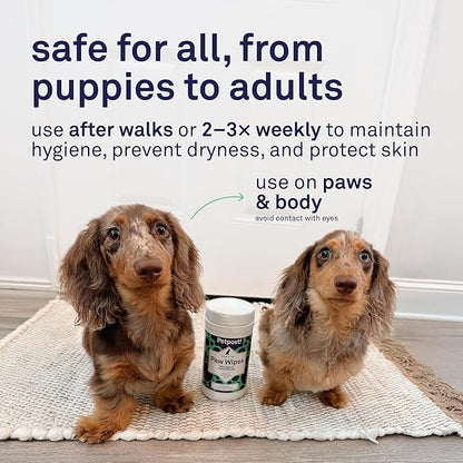 Petpost Large Paw Wipes for Dogs | 70 Count Dog Paw Cleaner Wipes with Coconut Oil, Jojoba Oil & Aloe | Gentle Pet Wipes for Paws | Ultra Soft Cotton Pads, Cherry Blossom Scent