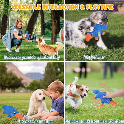 Vitscan Squeaky Dog Toys for Aggressive Chewers Large Breed, Large Dog Toys for Big Dogs, Stuffed Platypus Tough Plush Dog Toy,Interactive Dog Chew Toy/Puppy Chew Toys/Pet Toys for Small Dogs