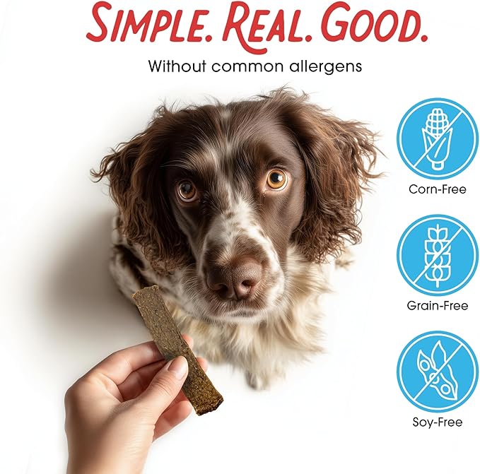 Farmland Traditions Dogs Love Beef Jerky Dog Treats, All Natural, Grain-Free, High Protein Training Treats, 2 Pound (Pack of 1) Bag