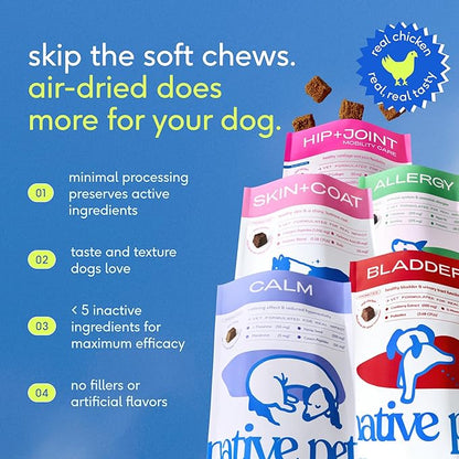 Native Pet Pain Relief for Dogs - Collagen for Dogs Promotes Joint Health, Reduce Inflammation & Stiffness - Senior Pup Joint Supplement - Natural Pain Reliever for Active & Aging Pets - 60 Chews