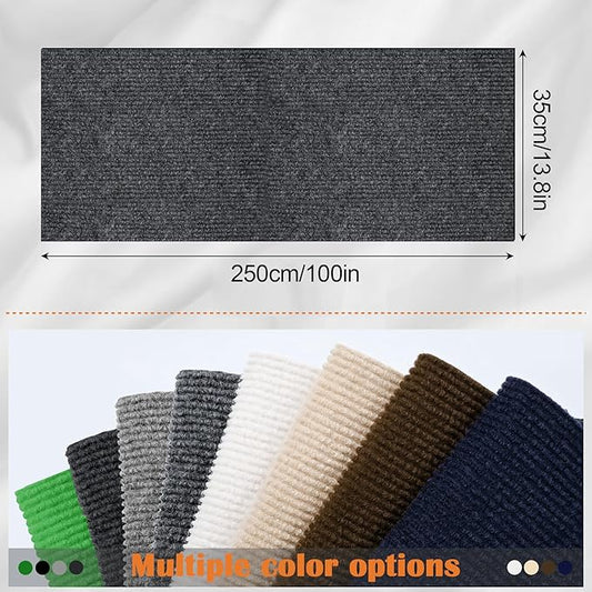 Cat Scratch Furniture Protector - 100" x 13.8" Trimmable Self-Adhesive Cats Claws Scratch Pads, DIY Cat Climbing Couch Protector for Scratch Post Cat Tree Replacement Indoor (Dark Gray)