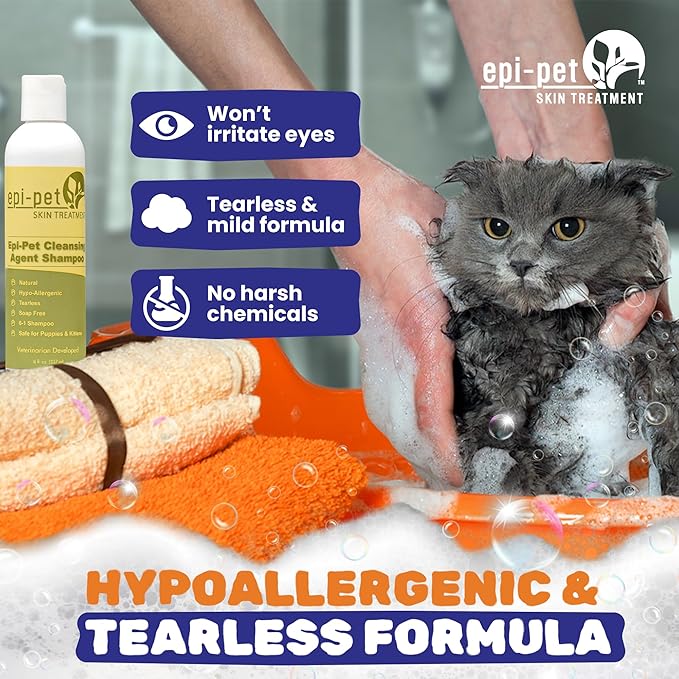 Epi-Pet Cleansing Agent Pet Shampoo, 8 oz, White and Green (80518)