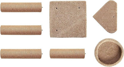 Amazon Basics Cat Tree - Multi-Level Climbing Activity Tower with Jute Rope Scratching Posts for Indoor Cats & Kittens, Medium (31.5" H), Beige
