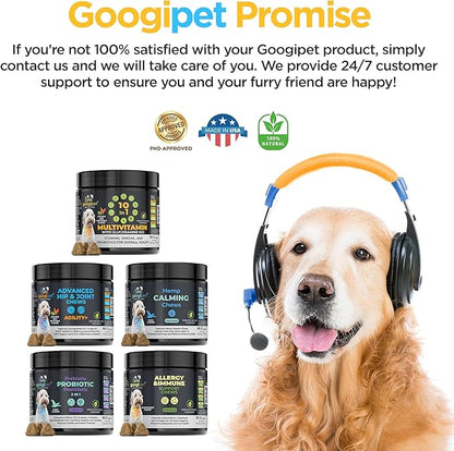 Googipet Premium Hip and Joint Supplement for Dogs - Glucosamine Soft Chews w/Green Lipped Mussels for Dogs, Dog Joint Supplement Turmeric for Mobility, Ages, & Breeds