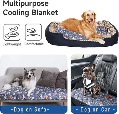wegreeco Pet Dog Cooling Mat for Cats, Lightweight Bed Outdoor Cooling Blanket for Dogs and Cats, Small Medium Large Puppy Cool Pad for Dogs, Cute XLarge